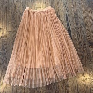 Teen pleated neutral skirt by SHEIN